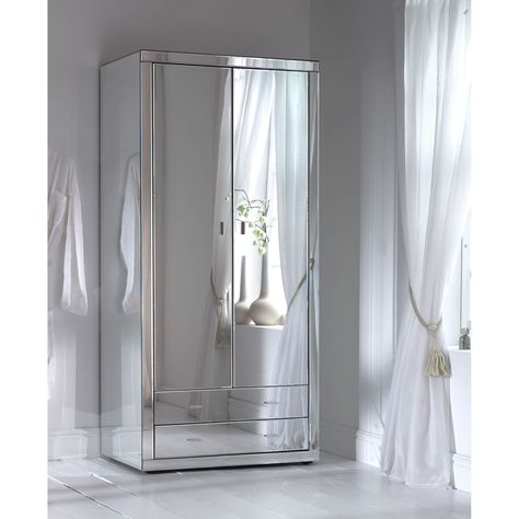 Mirrored storage Cheap Wardrobe, Mirrored Armoire, Casa Clean, Mirrored Bedroom Furniture, Wardrobe Furniture, Wardrobe Design Bedroom, Mirrored Wardrobe, Trendy Bedroom, Bedroom Wardrobe