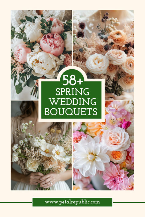 There’s something uniquely enchanting about tying the knot surrounded by the soft pastels and fresh greenery that springtime brings. And what better way to celebrate the season’s beauty than with a stunning spring wedding bouquet that reflects its vibrant charm? This collection of 58+ spring bridal bouquet ideas showcases everything from whimsical wildflower arrangements to elegant classics, each thoughtfully designed to inspire your perfect springtime look. Spring Wedding Bouquet Ideas, Wildflower Arrangements, Bridal Bouquet Ideas, Spring Bridal Bouquet, Wedding Bouquet Ideas, Bridal Bouquet Spring, Spring Wedding Bouquets, Spring Wedding Bouquet, Bouquet Ideas