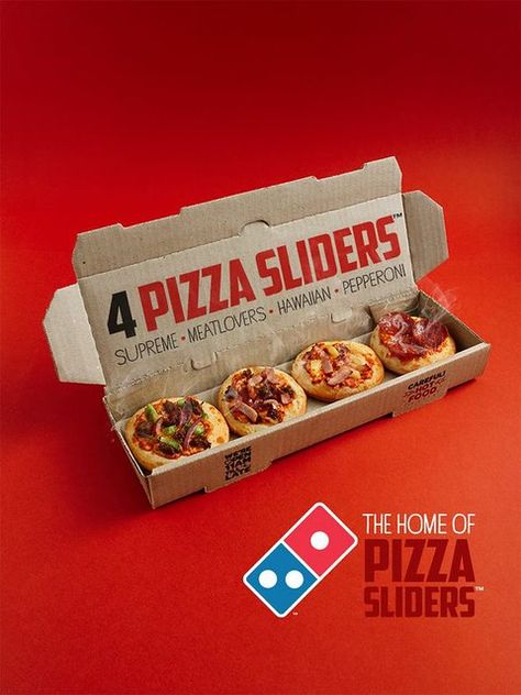 Domino's Pizza Sliders | Domino's Pizza Sliders launch in Ne… | Flickr Pizza Sliders, Pizza Box Design, Luau Party Food, Pizza Slider, Domino’s Pizza, Pizza Branding, Domino's Pizza, Pizza Menu, Pizza Design