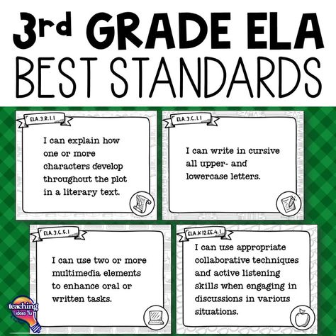 TeachingIdeas4u3rdGradeELABESTStandards 7th Grade Social Studies, Literary Text, 4th Grade Social Studies, 7th Grade Science, 4th Grade Ela, 7th Grade Ela, 4th Grade Science, I Can Statements, Third Grade Teacher