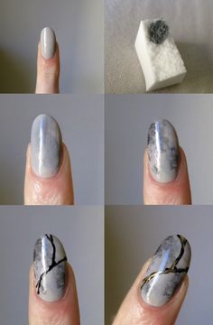 Nails Beginners, Beginners Nails, Ongles Gel Violet, Marble Nails Tutorial, Manicure Shellac, Diy Acrylic Nails, Marble Nail Art, Diy Nail Art, Simple Nail