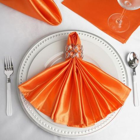 Baby Shower Ideas | Calla Lily | Wedding Favors | eFavormart Restaurants For Birthdays, Wedding Dinner Napkins, Indian Cake, Business Equipment, Cheap Baby Shower, Spring Dinner, Lily Wedding, Orange Satin, Table Runners Wedding