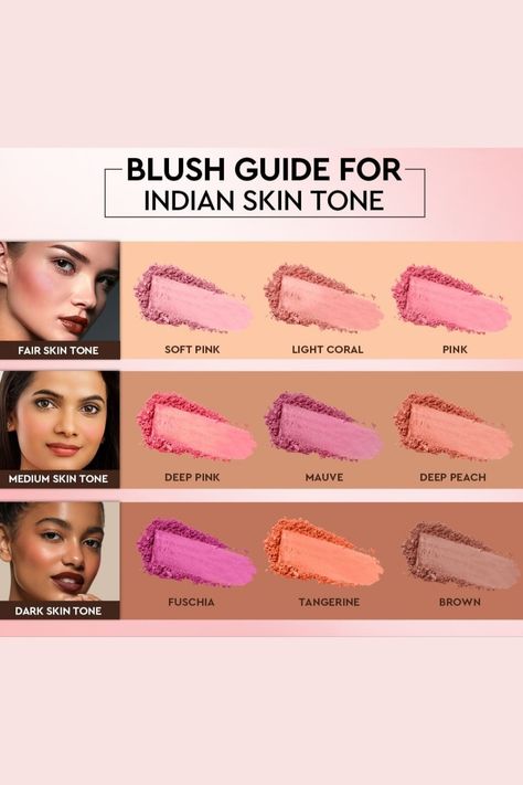 Enhance your natural beauty with the perfect blush for your Indian skin tone. This comprehensive guide will help you navigate through a range of blush shades that complement Indian skin tones, from fair to deep. Discover tips, tricks, and product recommendations to achieve a radiant and flushed look that suits your unique complexion.#BlushGuide #IndianSkinTone #MakeupTips #BeautyGuide #BlushForIndianSkin #RadiantLook #MakeupInspiration #BeautyTips #BeautyBlogger #MakeupTutorial #FlawlessComplexi Unique Visiting Cards, Makeup Tips For Beginners Indian, Visiting Cards Design Unique, Unique Makeup Vanity, Makeup Ideas Unique, Makeup Looks Unique, Makeup Looks Fun, Blush Guide, Unique Makeup Ideas