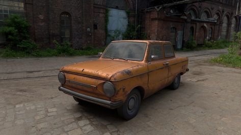 "Old Soviet car ZAZ-968M" by Andrey N Storm Comic, Soviet Cars, Substance Painter, Triangles, Painter, Vehicles, Quick Saves