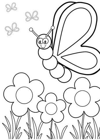 #Gambar #Kupu #Kupu #Dan #Bunga Spring Coloring Sheets, Insect Coloring Pages, Printable Butterfly, Butterfly Art Drawing, Butterfly Sketch, Butterfly Coloring, Preschool Coloring Pages, Spring Coloring Pages, Butterfly Printable