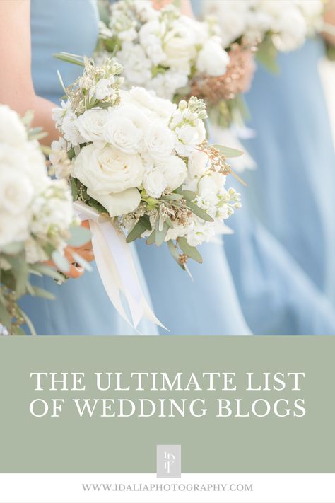 The Ultimate List of Wedding Blogs! Brides, check out this post for a list of all the sites where you can get inspiration to plan your wedding! #weddingplanning #weddingblogs #idaliaphotography Wedding To Do List, Blog Post Ideas, Destination Wedding Inspiration, Wedding Checklist, Planning Tips, Wedding Planning Tips, Wedding Beauty, Plan Your Wedding, Wedding Tips