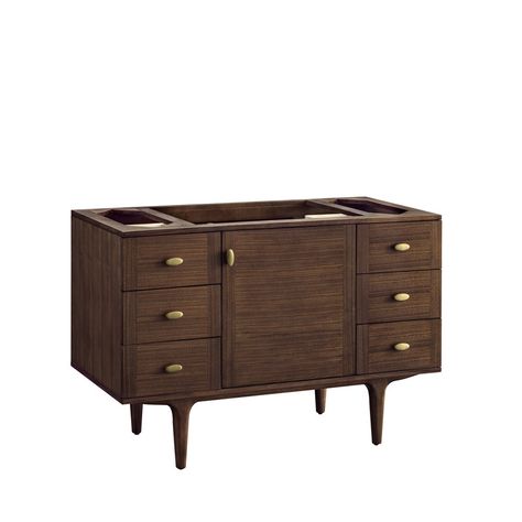 James Martin Furniture Amberly 47.9'' Single Bathroom Vanity Base Only | Perigold Rectangular Bathroom Mirror, James Martin Vanity, Console Styling, Walnut Cabinets, Floating Bathroom Vanity, Bathroom Furniture Vanity, James Martin, Bathroom Vanity Base, Bathroom Vanities For Sale