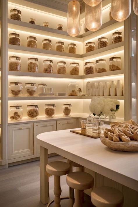 Talk about gorgeous pantry goals 😍😍 this pantry is not only emacculant and organized, but simple and beautiful!

Click this pin to shop all pantry organizers, jars, and containers.

Pantry organziers, pantry containers, amazon home finds, amazon kitchen finds, pantry ideas, pantry design, modern pantry.

#pantry #organizationideas #organizingtips #organizedhome #modernhomedecor #modernceiling #luxuryliving Custom Walk In Pantry Ideas, Luxury Pantry Organization, Fancy Pantry Ideas, Pantry Design Modern, Large Pantry Ideas, Open Concept Pantry, Dream Pantry Walk In Luxury, Walk In Pantry Design, Aesthetic Pantry