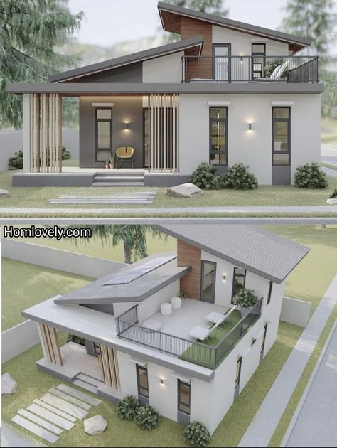 Small House Blueprints, Modern Small House Design, Small House Design Exterior, Building House Plans Designs, Building Plans House, Casas The Sims 4, Architectural Design House Plans, Sims House Plans, House Construction Plan