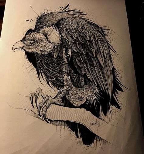 Just for fun..! #vulture #tattooflash #bigbird #birdsketch #blackwork #blackartists #blackart #blackink #dotwork #blackworkers #blackworkerssubmission #blackbird #inked #tattoo #design # Vulture Tattoo Design, Traditional Vulture Tattoo, Vulture Tattoo, Vulture Marvel, John 16 22, Turkey Vulture, Tattoo Test, Witch Tattoo, Bird Sketch