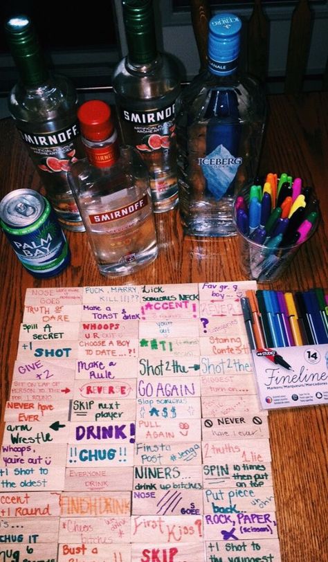 Drinking Games Aesthetic, Party Jenga, Drunk Games, Aesthetic Sunflower, Graduation Party Games, Home Party Games, Teen Party Games, Drinking Games For Parties, Fun Drinking Games