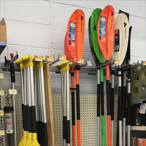 Paddle Storage Ideas, Paddle Storage, Dock Ideas, Kayak Paddles, Boat Shed, Retail Fixtures, Retail Interior Design, Sea Can, Retail Interior