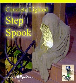 Concrete Lighted Step Spook : 8 Steps (with Pictures) - Instructables Concrete Stairs Outdoor, Stairs Outdoor, Concrete Light, Halloween Props Diy, Dimensional Art, Concrete Stairs, Concrete Diy Projects, Cement Art, Baby Food Jars