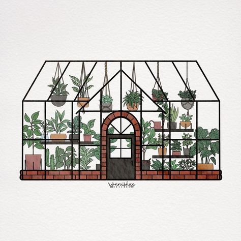 Green House Drawing, Garden House Drawing, How To Draw A Greenhouse, Green House Sketch, Garden Drawing Simple, Greenhouse Drawing Simple, Greenhouse Drawing, Green House Drawing Sketch, Greenhouse Sketch