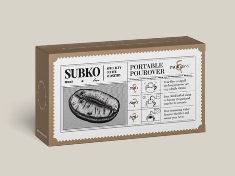 Subko Coffee Roasters on Packaging of the World - Creative Package Design Gallery Indian Packaging Design, Subko Coffee, Vintage Packaging Design, Indian Packaging, Box Label Design, Indian Subcontinent, Drinks Packaging Design, Coffee Box, Play On Words