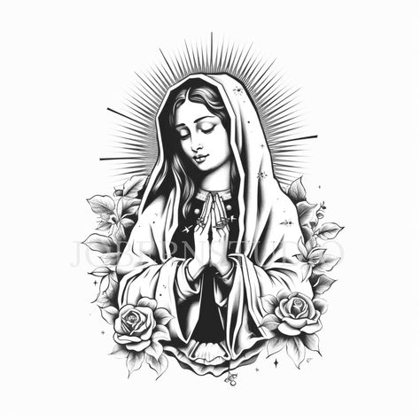 This Clip Art & Image Files item by JoBernStudio has 33 favorites from Etsy shoppers. Ships from United States. Listed on Aug 10, 2024 Virgin Mary Drawing, Virgen Mary Tattoo, Mother Mary Tattoos, Our Lady Guadalupe, Single Rose Tattoos, Lady Guadalupe, Rose Drawing Tattoo, Mary Tattoo, Mexican Art Tattoos