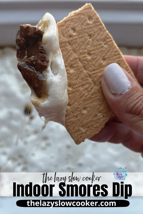 Crock Pot Smores, Smore Dip Crockpot, Crock Pot Smores Dip, Crockpot Dips Dessert, S’mores Crockpot, S’mores Dip Crockpot, S’more Dip Crockpot, Slow Cooker Smores Dip, Quick And Easy Smores Desserts