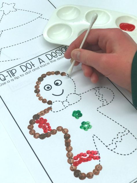 Gingerbread Activities, December Activities, Christmas Kindergarten, Christmas School, Preschool Christmas, Christmas Classroom, Morning Work, Preschool Art, Christmas Crafts For Kids