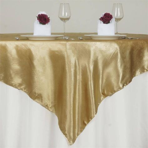 Champagne Wedding Decorations, Wedding Table Overlays, Spring Wedding Decorations, Table Overlays, Tablecloth Sizes, Unique Tables, Wedding Linens, 50th Wedding Anniversary, It Goes On