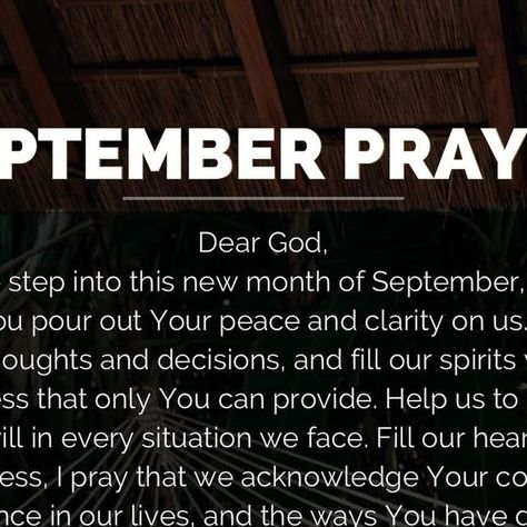 Cassie Butcher on Instagram: "a prayer for the new month. 🌱 Amen & Asè.

#september #prayer #prayerchangesthings #prayeroftheday #dailyprayer #prayerispowerful #prayerstillworks #prayertime #christianposts #septembertoremember #christianinspiration #jesus #christianliving #christiancreative" September Prayer, Prayer Changes Things, Prayer For The Day, Prayer Times, New Month, A Prayer, Power Of Prayer, Daily Prayer, Christian Living