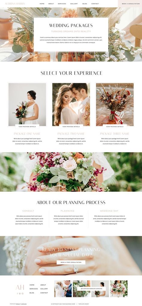 Showit Website Template for Wedding Businesses Event Planner Website Design, Event Planner Website, Website Branding Design, Wedding Planner Website, Event Planning Website, Unique Website Design, Wedding Web, Wedding Website Design, Showit Website Template