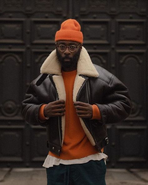 Winter Fashion for Black Men 2023 - 2024 18 Ideas: Stay Stylish in the Cold - mens-talk.online Orange Mens Fashion, Paul Binam Style, Orange Mens Outfits, Purple Mens Outfits, Mens Outfits Plus Size, Mens Outfits Polo, Paul Binam, Black Men Winter Fashion, Wedding Outfit Men