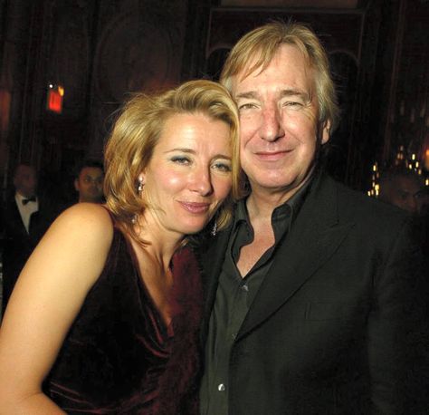 Alan Rickman and Emma Thompson. 'Love Actually' premiere, Nov 06th 2003, NY Allen Rickman, Love Actually 2003, Alan Rickman Movies, Alan Rickman Severus Snape, Kevin Spacey, Emma Thompson, Alan Rickman, Love Actually, Interesting People