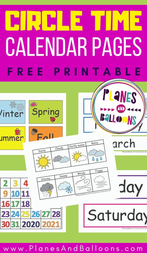 Circle Time Board. | Preschool Prep, Preschool Classroom Circle Time Calendar Printables, Diy Circle Time Board Preschool, Calendar Time Preschool, Calendar Time Printables, Kindergarten Calendar Printables, Free Printable Preschool Calendar, Homeschool Circle Time Board, Circle Time Printables Free, Circle Time Binder Free Printable