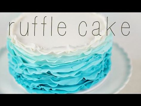 Buttercream Ruffle Tutorial - YouTube Ruffle Cake Tutorial, Ruffle Tutorial, Buttercream Ruffles, Fondant Ruffles, Beach Theme Wedding Cakes, Ruffle Wedding Cake, Cake Style, Fondant Wedding Cakes, Beach Wedding Cake