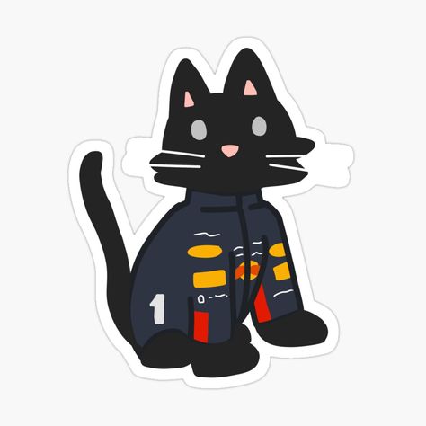 Compra mis diseños en productos de calidad. Apóyame en Redbubble #RBandME: https://www.redbubble.com/es/i/pegatina/Max-Verstappen-as-a-cat-de-Paorez/149364548.JCQM3?asc=u Max Verstappen Cats, Max Verstappen Fanart, Max Verstappen Drawing, Cute Sticker Ideas, Senior Jackets Patches, Stickers F1, F1 Stickers, Senior Jackets, Red Bull F1