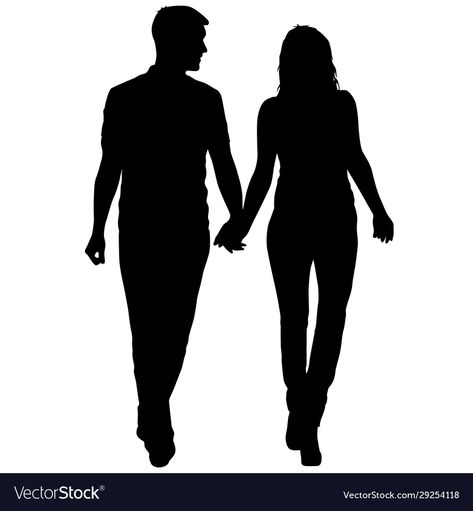 Holding Hands Silhouette, Walking Hand In Hand, Hand Silhouette, Woman Walking, Les Couples, Hand In Hand, Human Silhouette, Holding Hands, Png Images