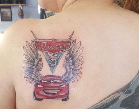 Lightening mcqueen Cars Tattoo Ideas Disney, Lightening Mcqueen Tattoos, Lightning Mcqueen Tattoo 95, Lightning Mcqueen Tattoo Ideas, Cars Tattoo Disney, Lightning Mcqueen Tattoo, Mcqueen Tattoo, 95 Tattoo, Disney Tattoos Unique