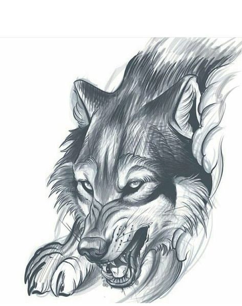 Sketch Of Wolf, Native American Wolf Tattoos For Men, Wolf Sketch Tattoo Design, Wolf Tattoo Design Men, Neotrad Wolf, Dark Tattoo Sketch, Angry Wolf Tattoo Design, Dark Wolf Tattoo, Wolf Tattoo Men