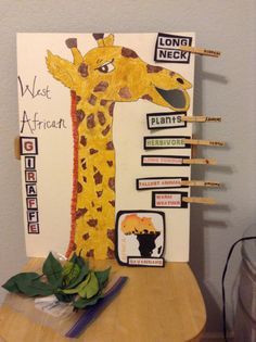 Giraffe Habitat Project For Kids, Rain Forest Animals Preschool, Giraffe Activities Preschool, Giraffe Activities, Giraffe Habitat, Forest Animals Preschool, Preschool Zoo Theme, Giraffe Theme, Giraffes Cant Dance