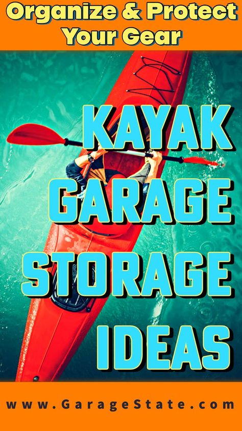 Kayak Garage Storage Ideas Kayak Garage Storage, Kayak Hanger, Diy Kayak Storage, Kayak Storage Garage, Garage Storage Ideas, Kayak Storage, Ceiling Storage, Ceiling System, Garage Storage