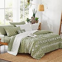 Aztec Comforter, Tufted Bedding, Beautiful Bedroom Set, Green Comforter Sets, Comforter Sets Boho, Queen Size Comforter Sets, Boho Comforters, King Size Comforter Sets, Green Comforter