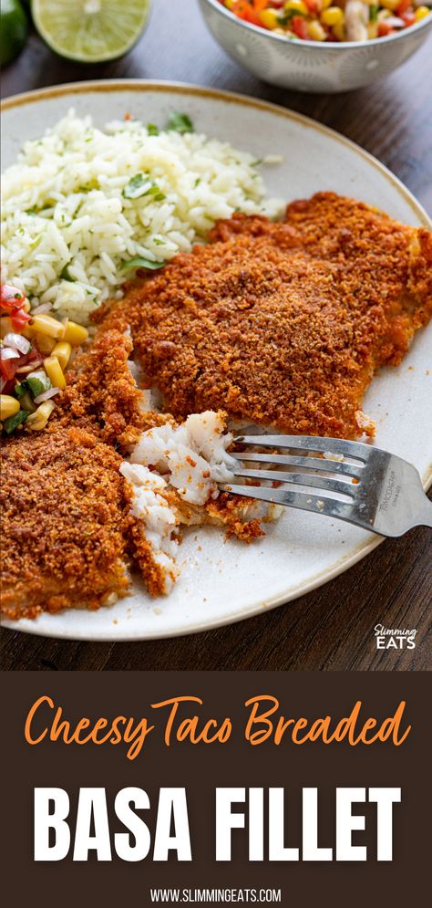 Basa Fillet Recipes, Basa Fish Recipes, Breadcrumb Topping, Fish Fillet Recipe, Fish Recipes Baked, Baked Fish Recipes, Calorie Meals, Fish Recipes Healthy, Syn Free