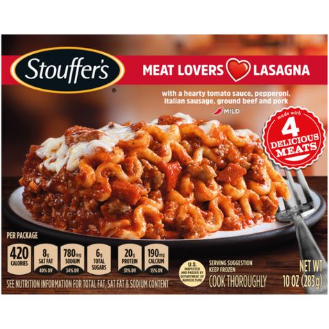 Stouffers Lasagna, Lasagna With Meat Sauce, Classic Family Meals, Single Serve Meals, Frozen Lasagna, Frozen Pasta, Meat Lasagna, Shop Background, Cheese Lasagna