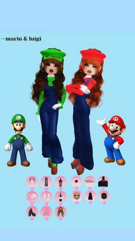 Mario Dress, Sleepover Essentials, Fancy Dress Code, Aesthetic Roblox Royale High Outfits, Halloween Inspo, Cool Coloring Pages, Cute Halloween Costumes, Mario And Luigi, Fashion Hacks Clothes