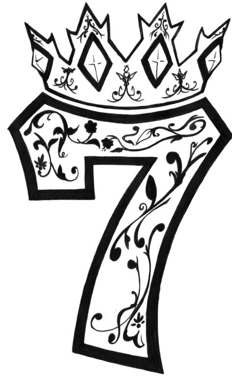 76 Tattoo, Ace Of Spades Tattoo, Tattoos Drawing, Tattoo Number, Images Noêl Vintages, 7 Tattoo, Card Tattoo Designs, Number Seven, Number Tattoo