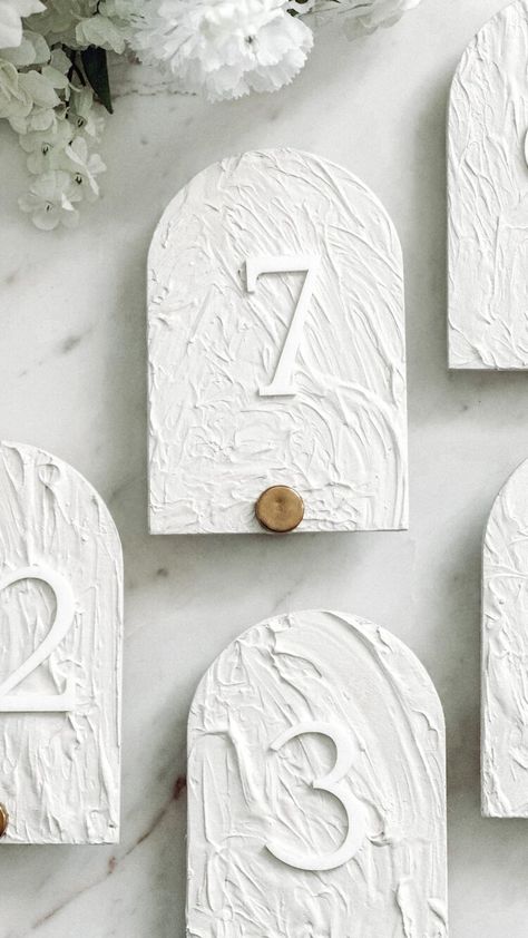 Concrete Table Numbers, Tile Name Cards Wedding, Stone Table Numbers Wedding, Stone Table Number, Stone Wedding Decor, Bar Sign Wedding Signage, Unique Wedding Table Numbers, Rustic Minimalist Wedding, Boho Table Numbers