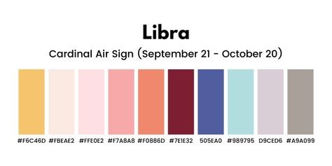 Zodiac Signs Colors, Soft Autumn Deep, Venus In Libra, Libra Color, Career Astrology, Color Palette Challenge, Astrology And Horoscopes, Zodiac Designs, Stay Productive