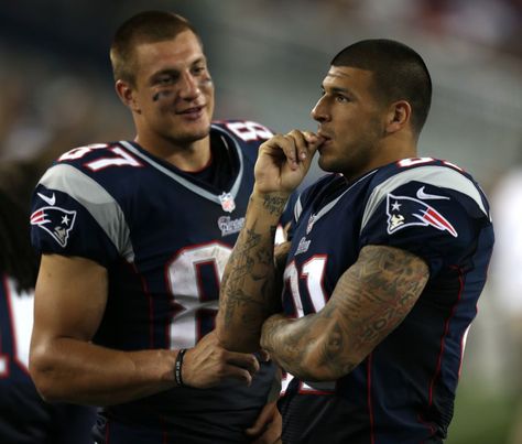 Aron Hernandez, Fantasy Football Names, Aaron Hernandez, Rob Gronkowski, The Duo, Fall From Grace, Fantasy Football, Human Anatomy, New England Patriots