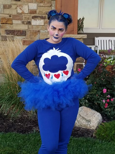 Carebares Costume Diy, Care Bear Cosplay, Grumpy Bear Costume, Care Bear Costume Women, Grumpy Bear Care Bear, Care Bear Costume, Care Bears Halloween, Care Bears Halloween Costume, Halloween Fantasia