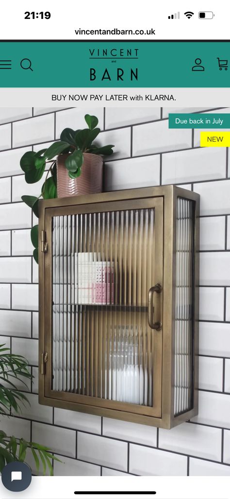 Fluted Glass Bathroom, Glass Wall Cabinet, Glass Bathroom Cabinet, Rustic Style Furniture, Kitchen Display Cabinet, Garden Cabins, Industrial Style Furniture, Zen Bathroom, Cupboard Shelves