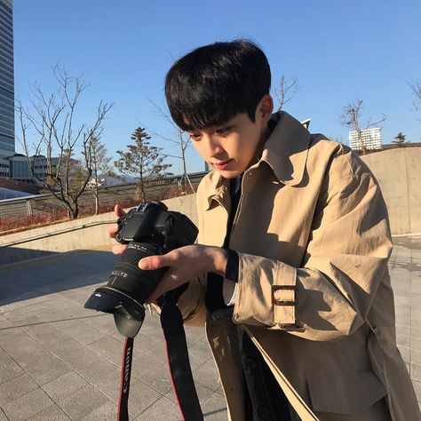 ig; @jyjy1122 ♡* Guy With Camera, Remini Icon, Asian Guy, Boy Images, Ulzzang Couple, Korean Boy, Ulzzang Boy, Take Two