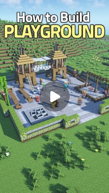 Playground Minecraft, Minecraft Playground, Play Ground, Minecraft House, Background Music, The Golden Age, Minecraft Houses, Golden Age, How To Build