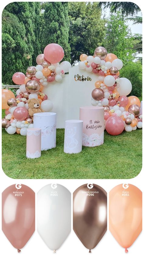 Birthday Color Schemes, Birthday Setup, Balloon Colors, Color Durazno, Deco Ballon, Balloon Arrangements, Color Palette Pink, Color Palate, Balloon Design