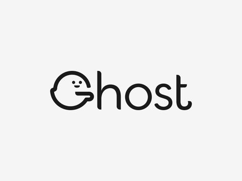 #verbicon Ghost by domaso Ghost Typography, Ghost Logo Design, Animals Sanctuary, Mina Le, Ghost Logo, Soul Patch, Typography Logo Inspiration, Logo Quotes, Ghost Drawing