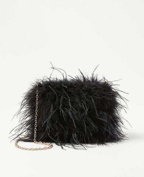 Feather Bag Feather Clutch, Knitted Suit, Ostrich Feather, Loeffler Randall, Ostrich Feathers, Accessories Bags, Small Accessories, Beauty Accessories, Women's Bags